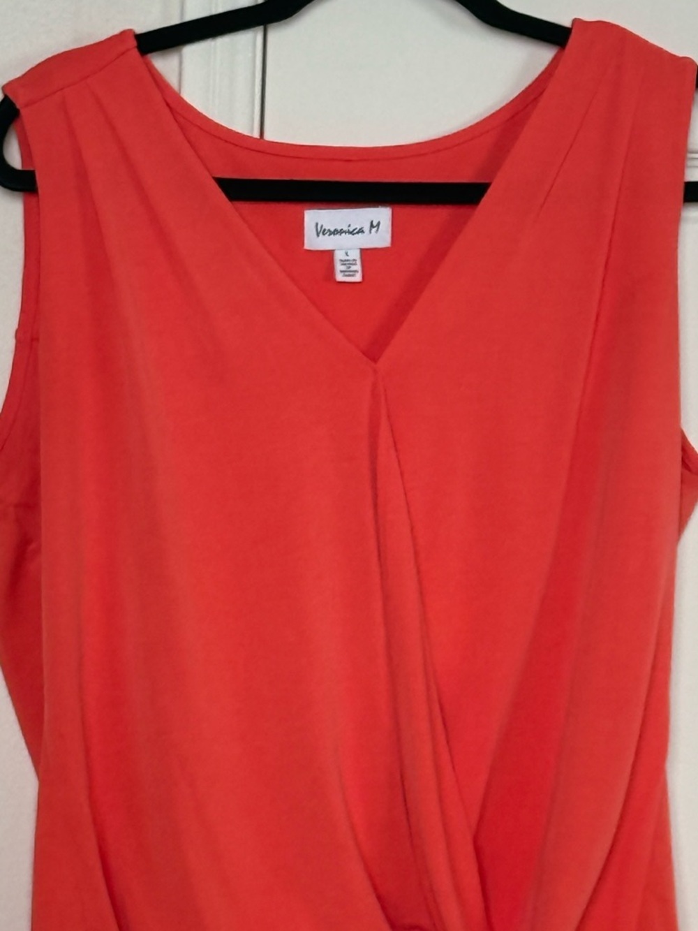 Veronica M CoralDraped V-Neck Sleeveless top